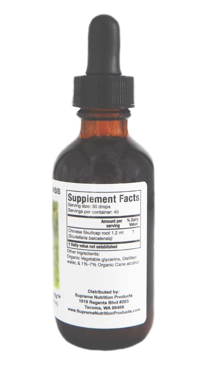 Supreme Nutrition Scutellaria Baicalensis Tincture - 2 fl. oz. - image 3