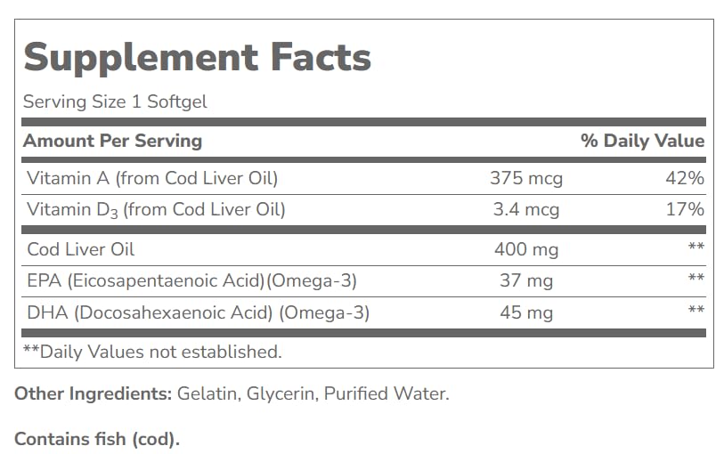 21st Century Norwegian Cod Liver Oil - 110 Softgels - image 5