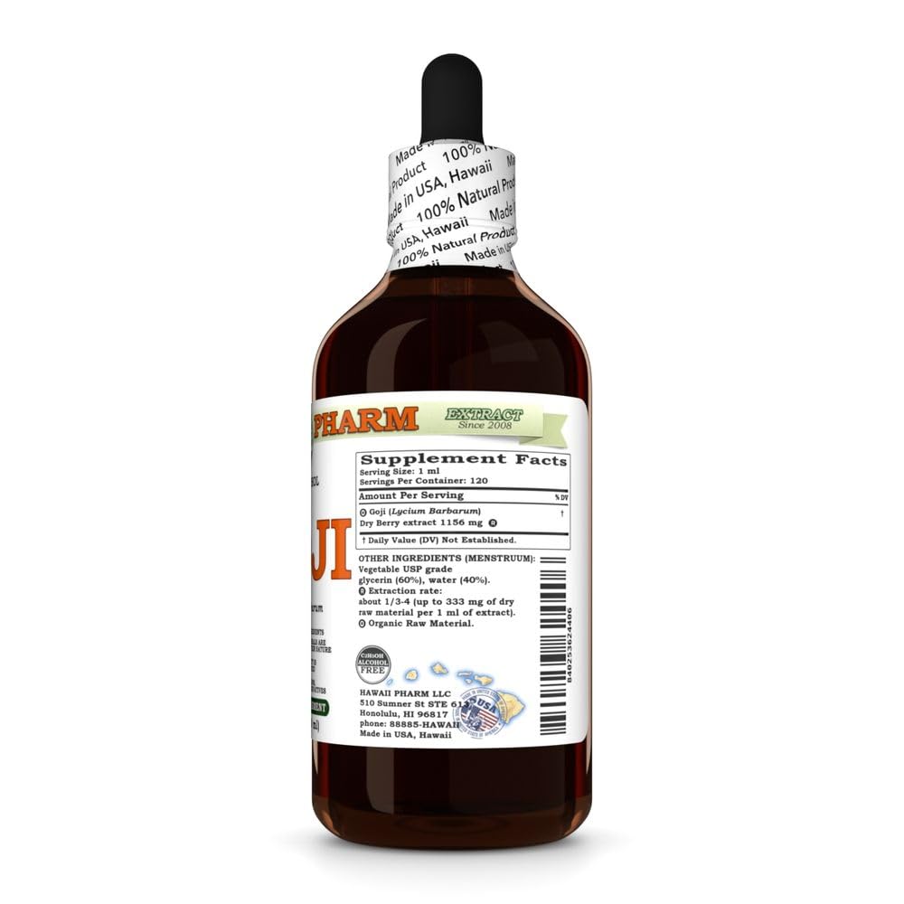 Hawaii Pharm Goji (Lycium barbarum) Berry Alcohol-Free Extract