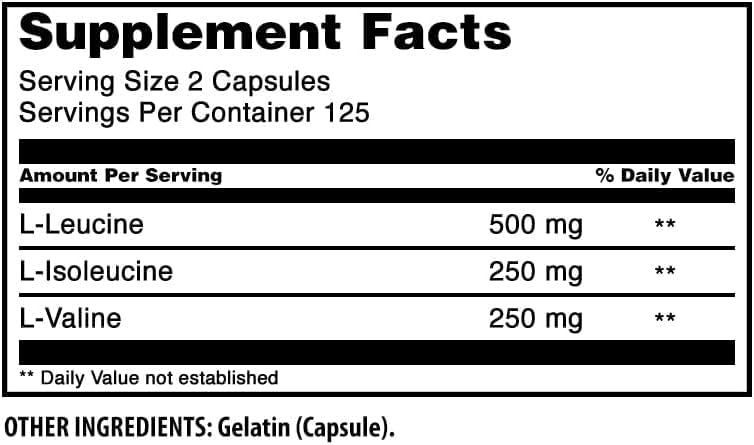 Amazing Formulas BCAA 2:1:1 1000 Mg Per Serving