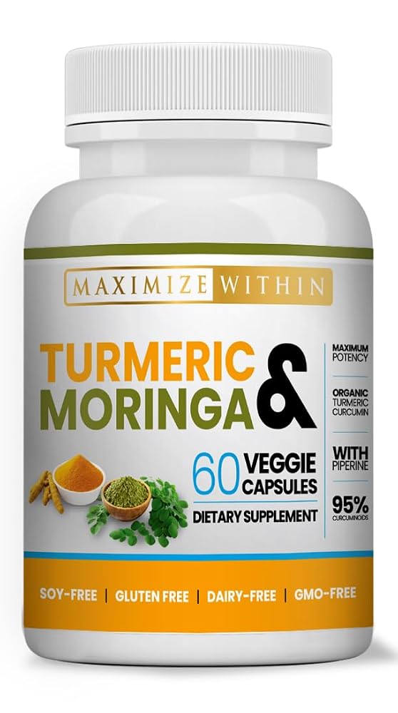 Maximize Within Turmeric + Moringa with Piperine - 60 Vegetarian Capsules