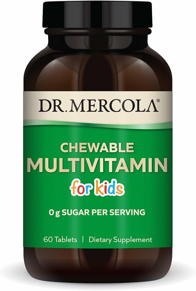 Dr. Mercola Chewable Multivitamin for Kids, Orange Flavor - 60 Tablets