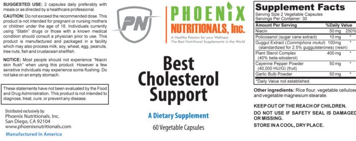 Phoenix Nutritionals Cholesterol Support Niacin Powder - 60 Ounce - image 3