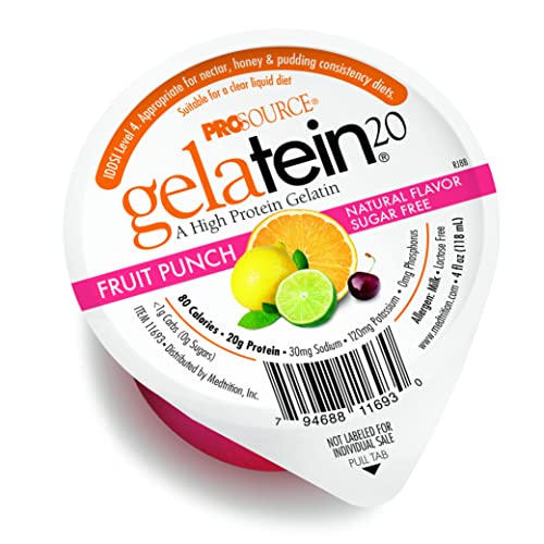 Medtrition Gelatein 20 Fruit Punch Protein Supplement - 12 Pack
