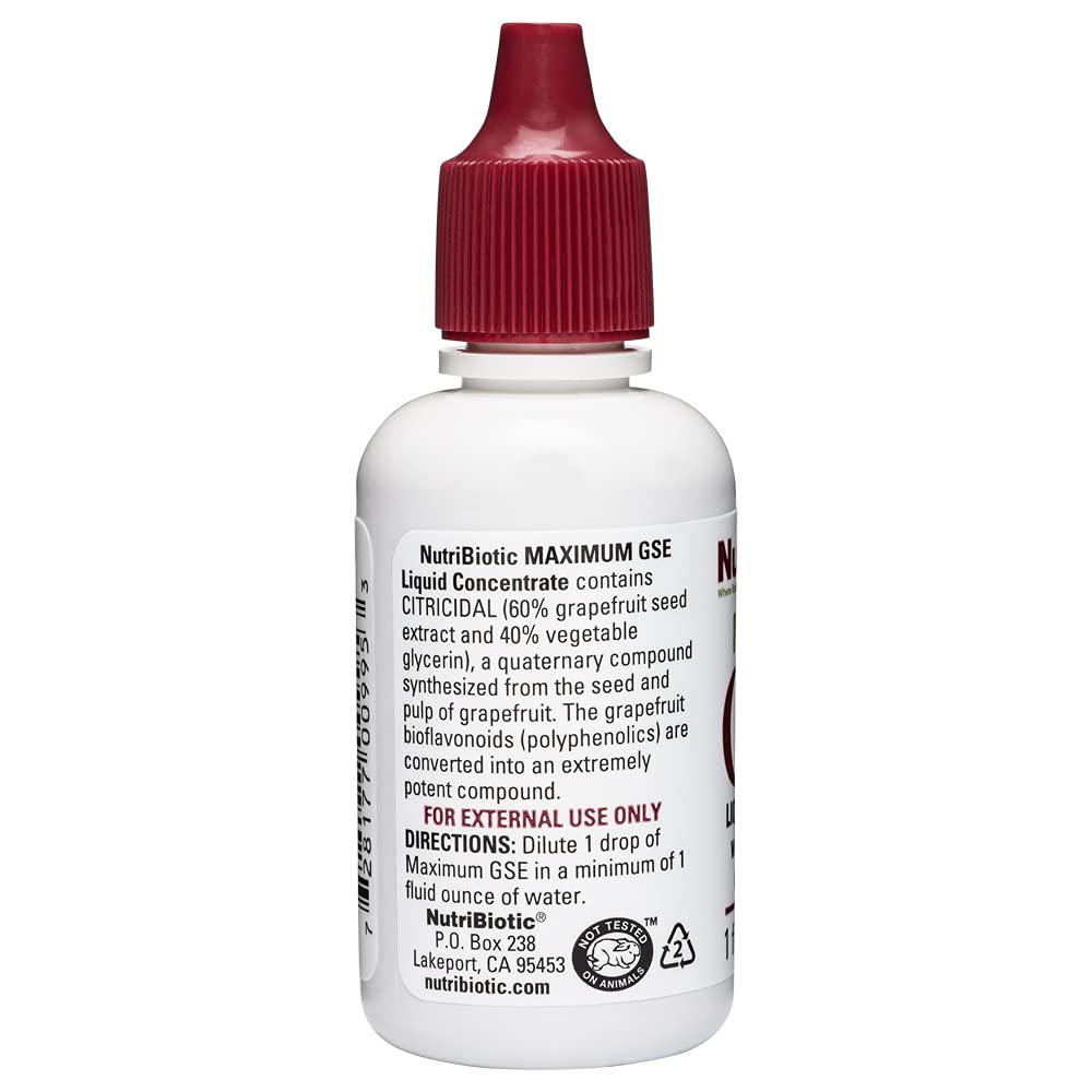 NutriBiotic Maximum GSE Grapefruit Seed Extract - 1 Fl Oz - image 3