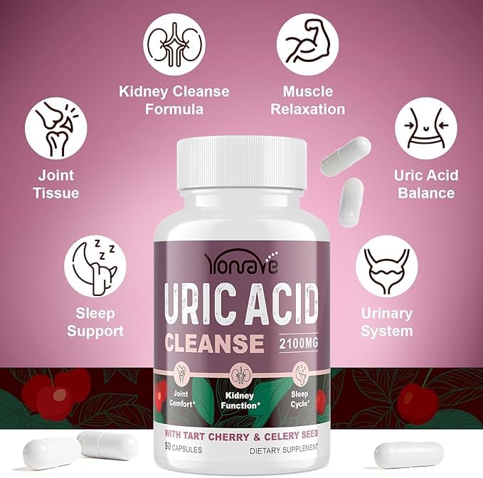 Yonrave Uric Acid Cleanse & Detox with Tart Cherry