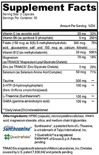 HormoneSynergy Brain Calm ES Supplement - 120 Vegetarian Capsules - image 3
