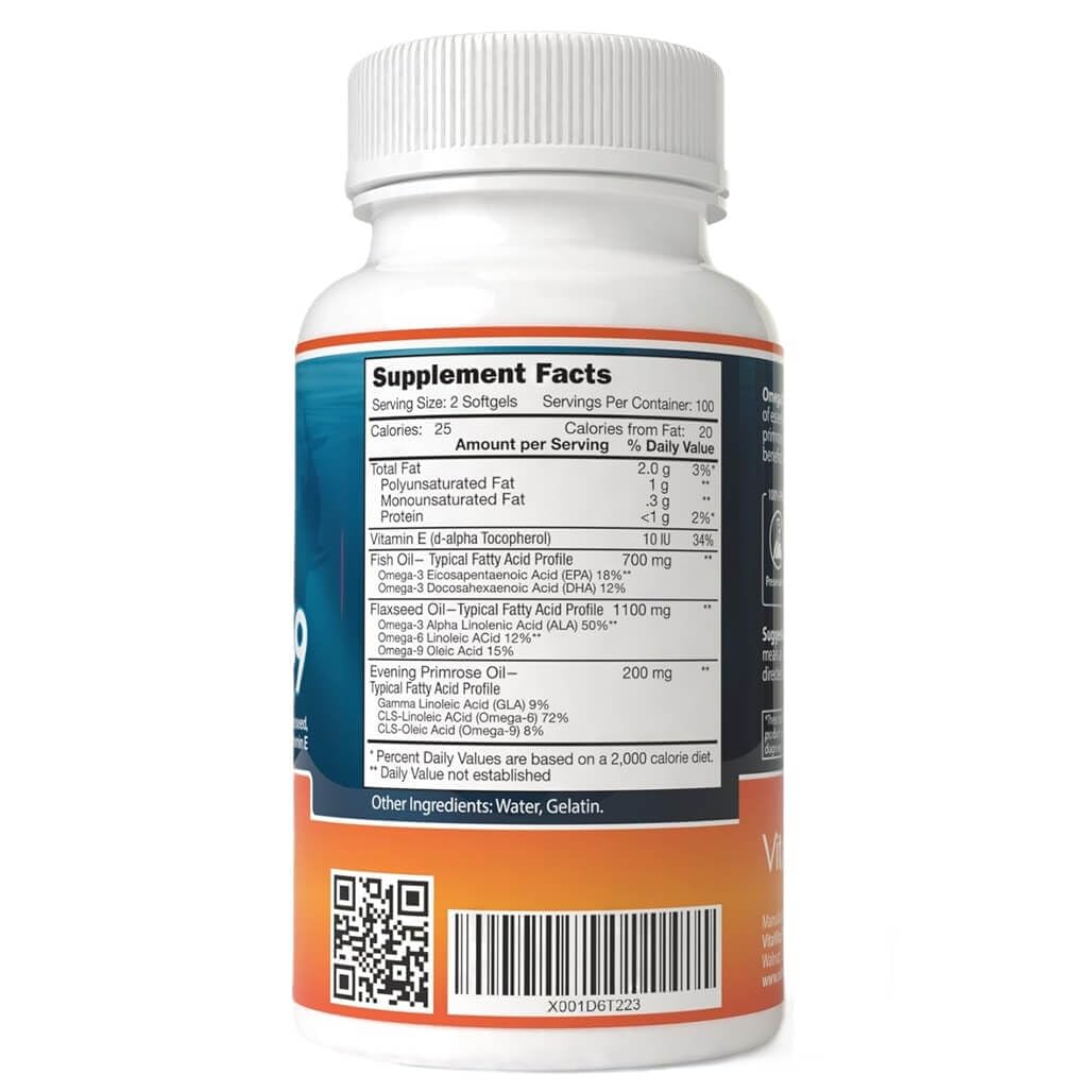 VitaVita Triple Strength Omega 3-6-9 Fish Oil - 200 Softgels - image 2