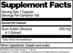 Terravita Gum Arabic Acacia 4:1 450 mg - 100 Capsules - image 4