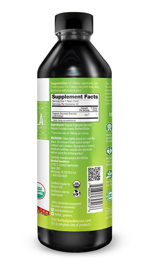Herbal Goodness Soursop Graviola Liquid Drops Extract - 12 Fl Oz - image 3