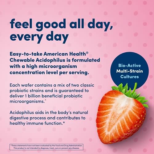 American Health Daily Chewable Acidophilus Probiotic - 60 Tablets - image 4