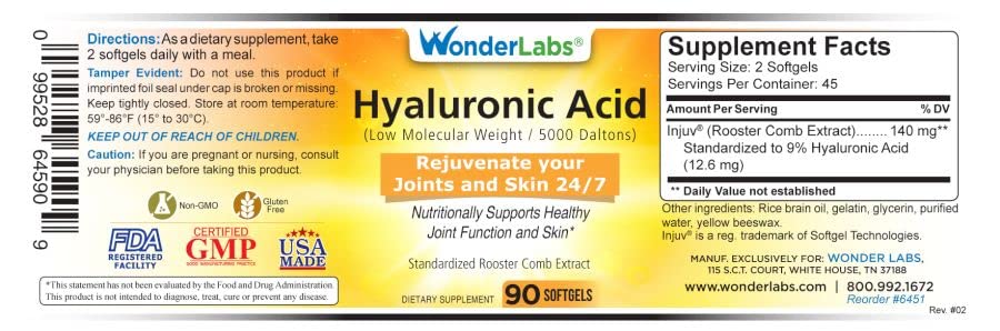 Wonder Laboratories Hyaluronic Acid 120 mg - 90 Capsules - image 4