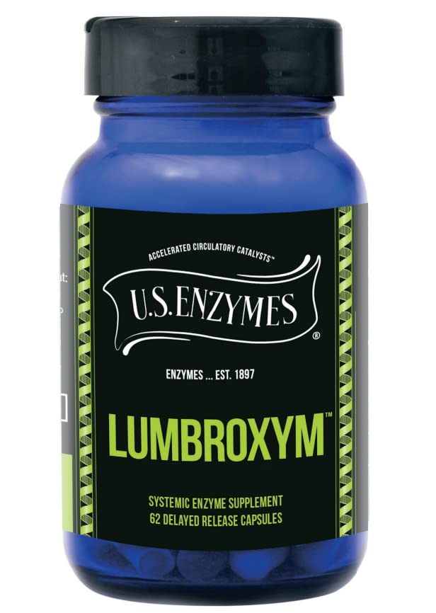 USAEnzymes Lumbroxym Targeted Systemic Enzyme - 62 Capsules