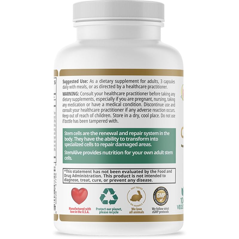 StemAlive Stem Cell Nutrition - 90 Vegetarian Capsules - image 2