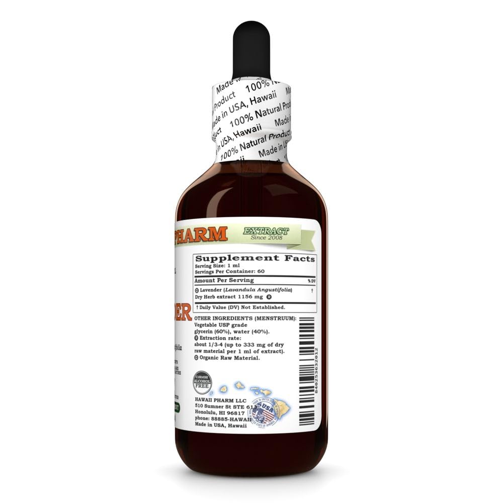 Hawaii Pharm Lavender (Lavandula angustifolia) Herb Alcohol-Free