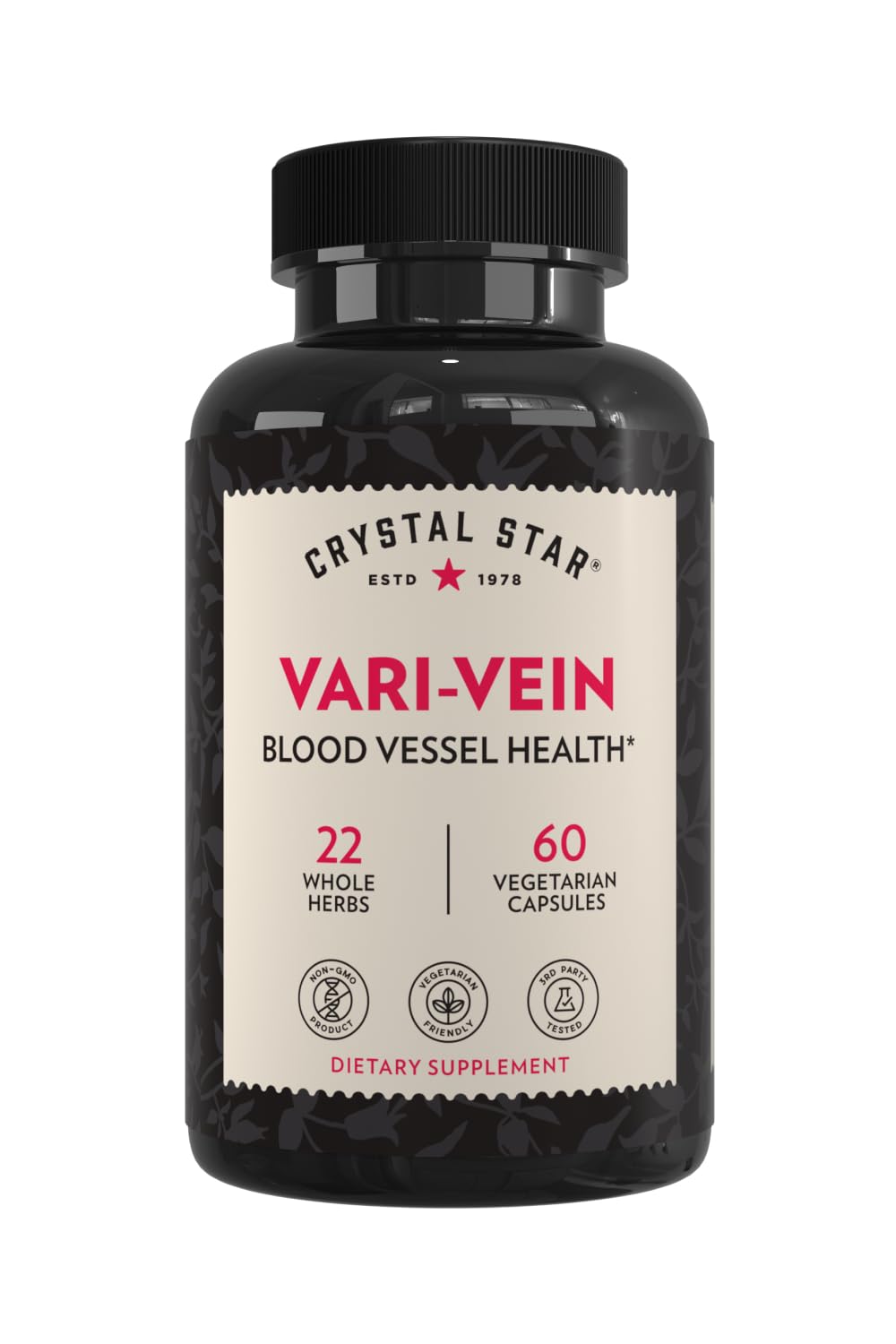 Crystal Star Vari-Vein Herbal Circulation Support - 60 Capsules