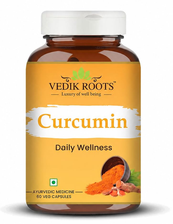 VEDIKROOTS Curcumin Capsules - Antioxidant Properties