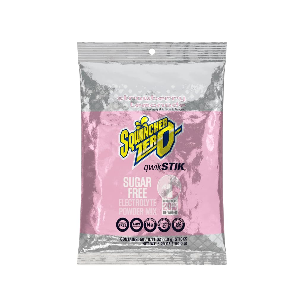 Sqwincher Zero Single Serve Qwik Stik Zero, 50 Sticks/Bag