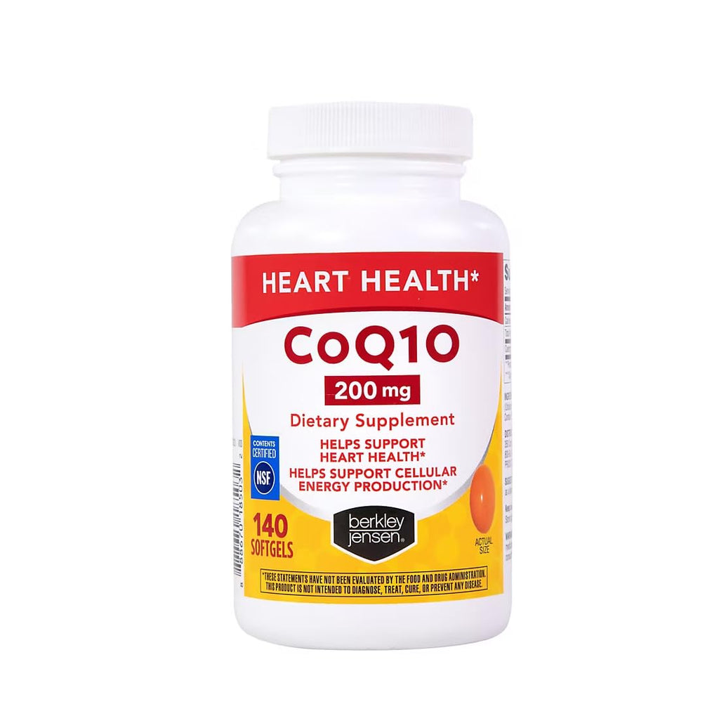 Berkley Jensen CoQ10 200 mg Softgels for Heart Health - 140 Count