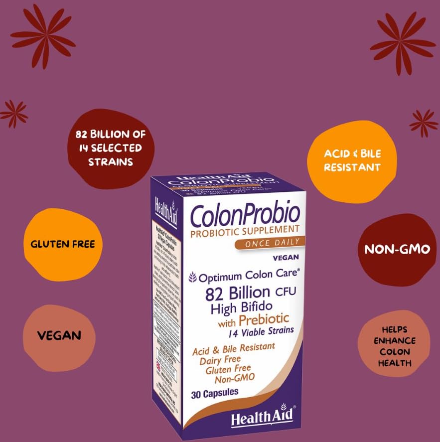 HealthAid ColonProbio 82 Billion CFU Probiotic - 30 Capsules - image 4