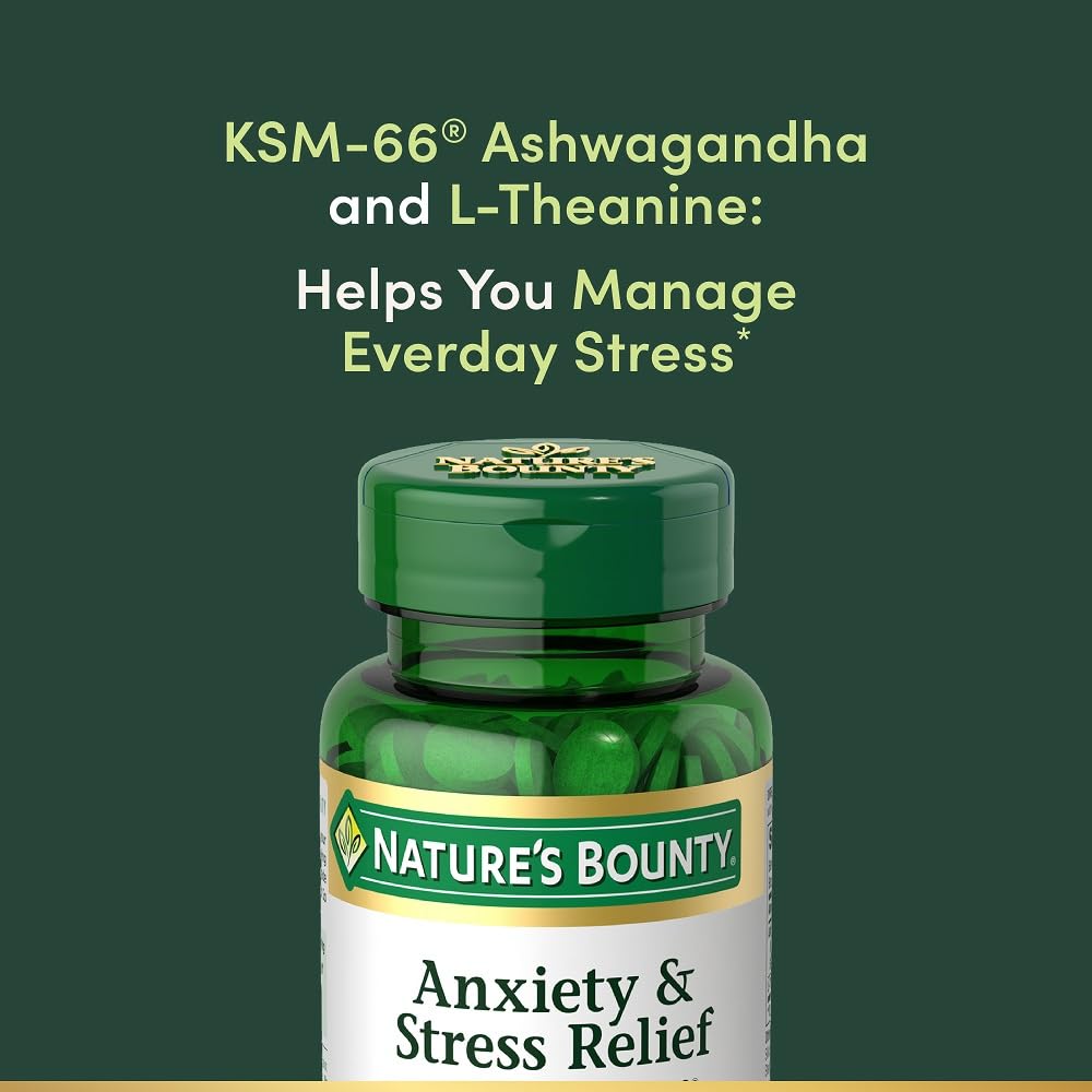 Nature's Bounty Stress Relief Ashwagandha KSM-66 - 50 Tablets - image 3
