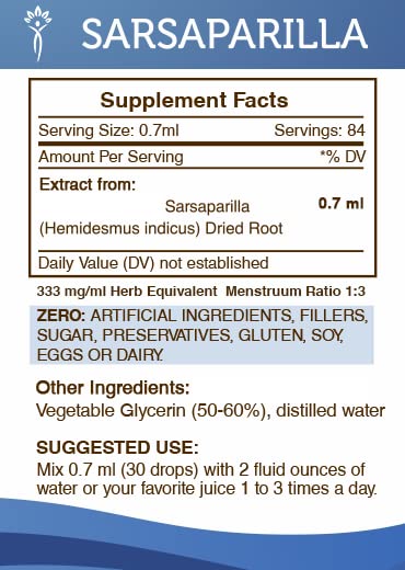 Secrets of the Tribe Sarsaparilla Tincture Alcohol-Free Extract