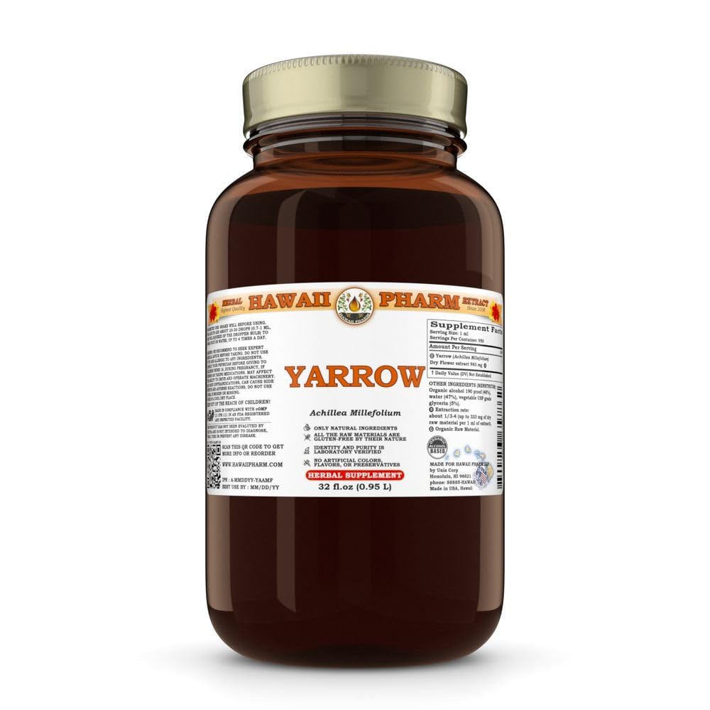 Hawaii Pharm Yarrow Flower Liquid Extract - 32 fl oz