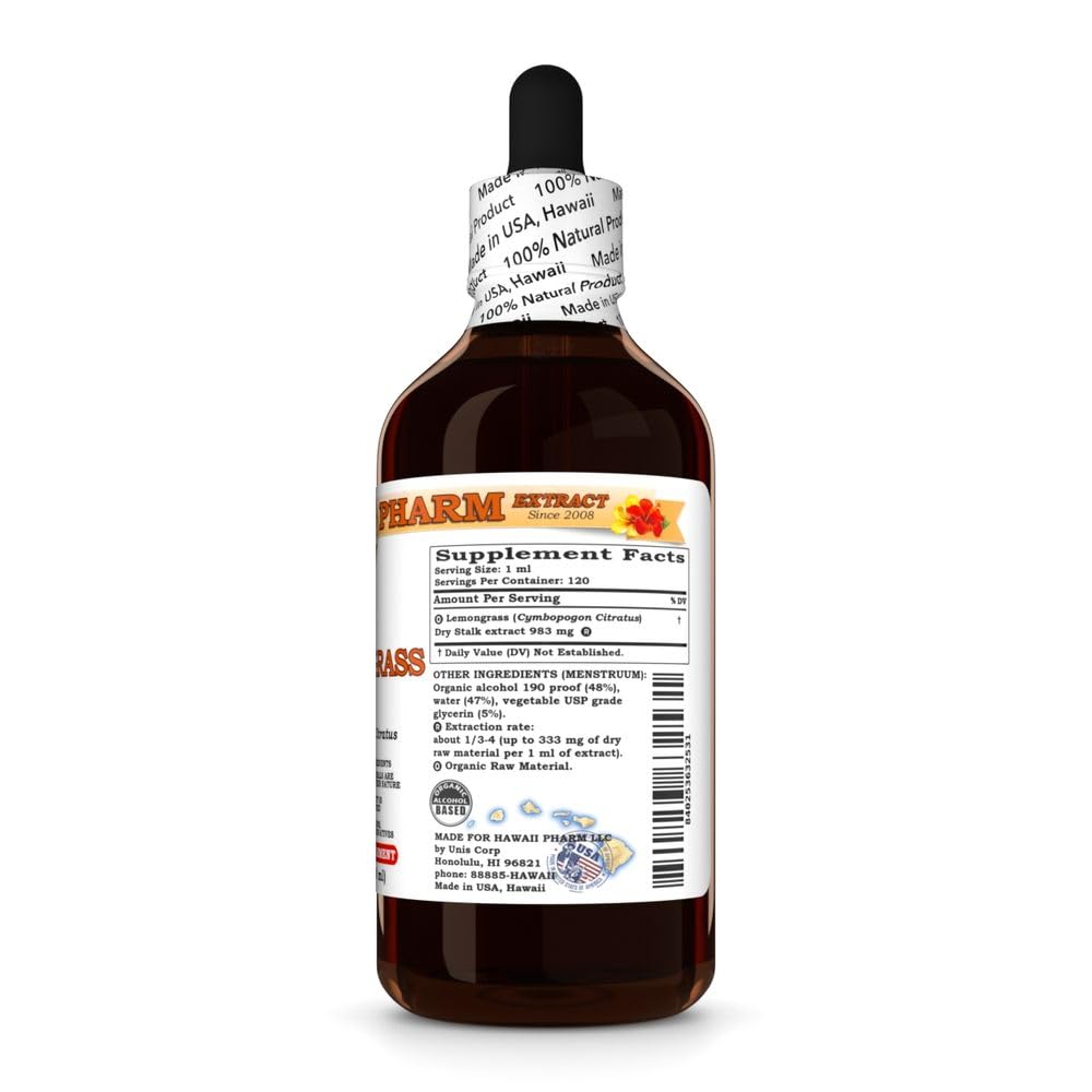 Hawaii Pharm Lemongrass (Cymbopogon citratus) Liquid Extract