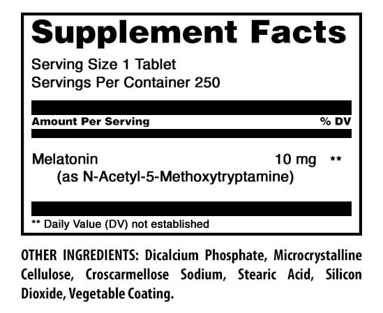 Amazing Formulas Melatonin 10mg Tablets Supplement