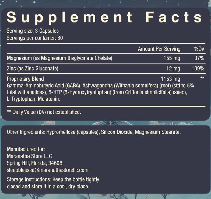 Maranatha Health Sleep Blessed Sleep Aid Formula - 90 Capsules - image 4