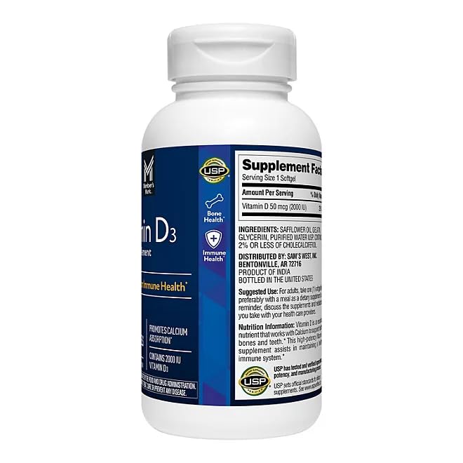 Generic Members Mark Vitamin D3 2000 IU Softgels - 800 Count - image 4