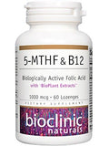 Bioclinic Naturals 5-MTHF & B12 Biologically Active Folic Acid - 60 Lozenges