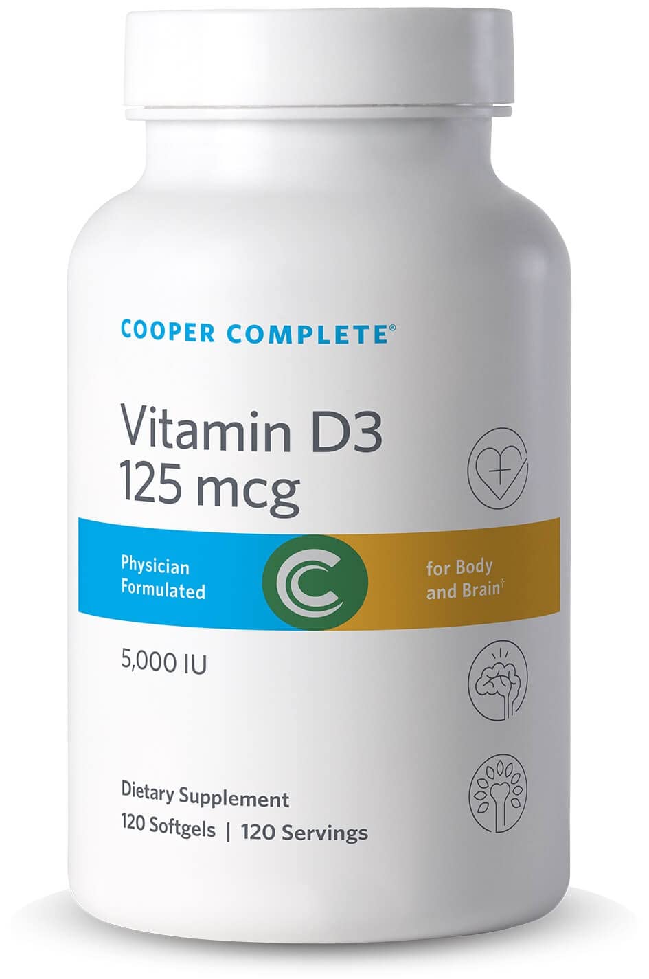 Cooper Complete Vitamin D3 5000 IU Softgels - 120 Count