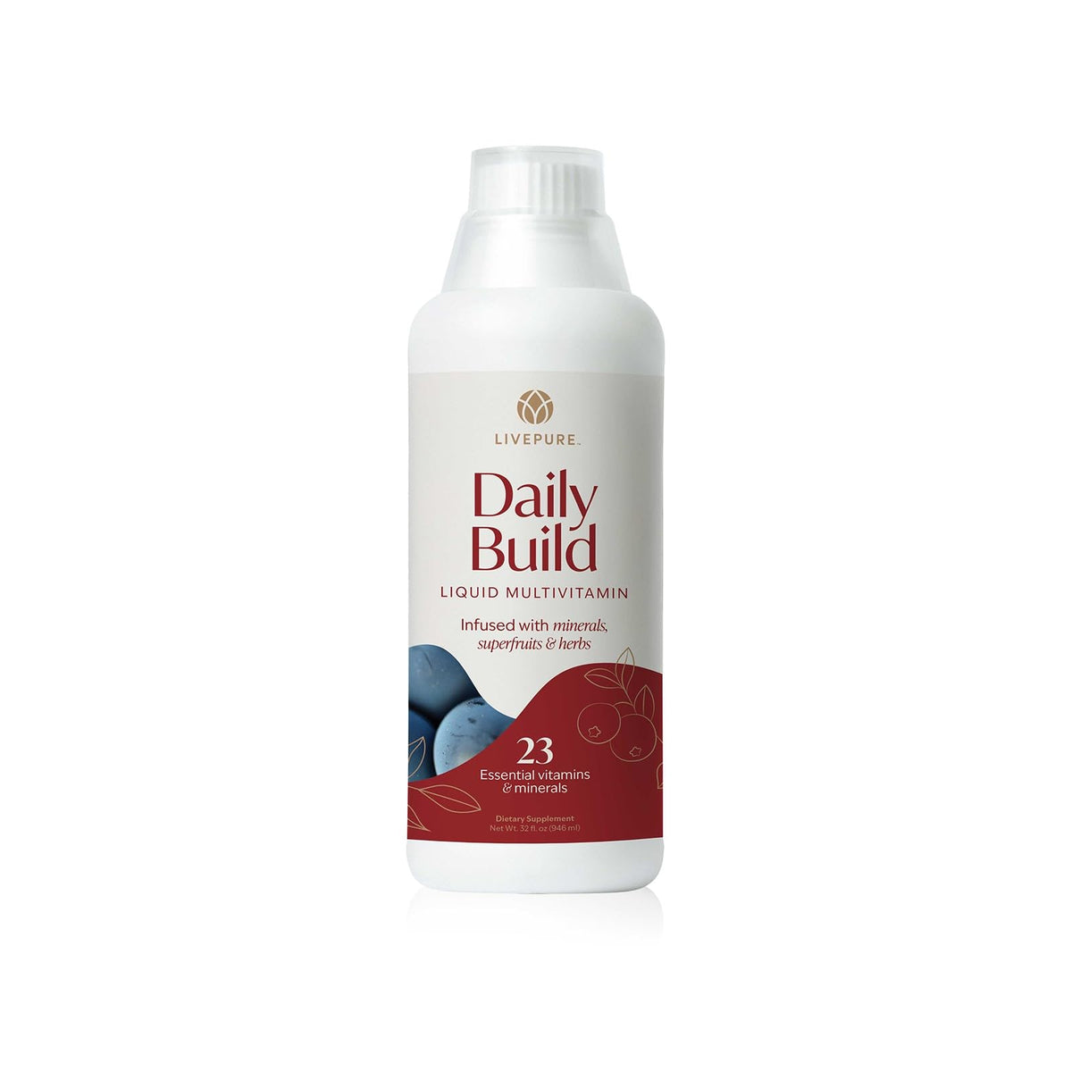 PURE Daily Build Liquid Multivitamin & Mineral Supplement - 32 Fl Oz