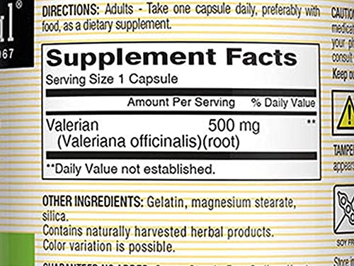 MASON NATURAL Valerian 500 mg Herbal Capsules - 60 Capsules - image 2