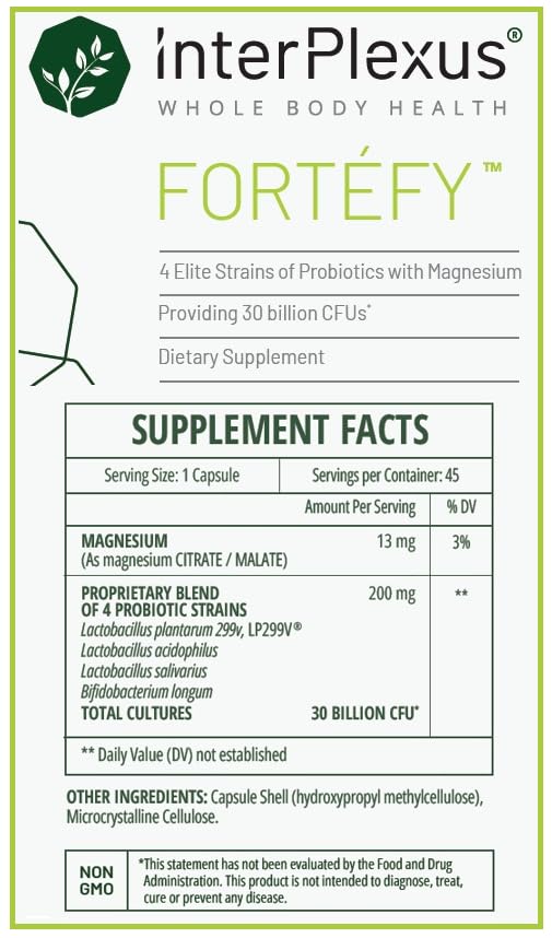 InterPlexus Fortéfy Probiotic 30 Billion CFU - 45 Capsules - image 5