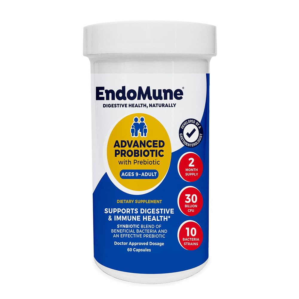 Endomune Advanced Adult Probiotic with Prebiotic - 60 Capsules