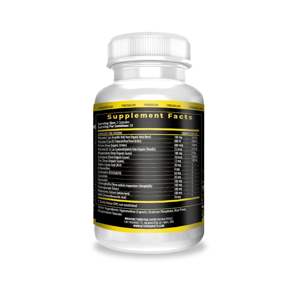 ACTIF DNA Mega Support with 15+ Advanced Factors - 60 Vegetarian Capsules - image 2