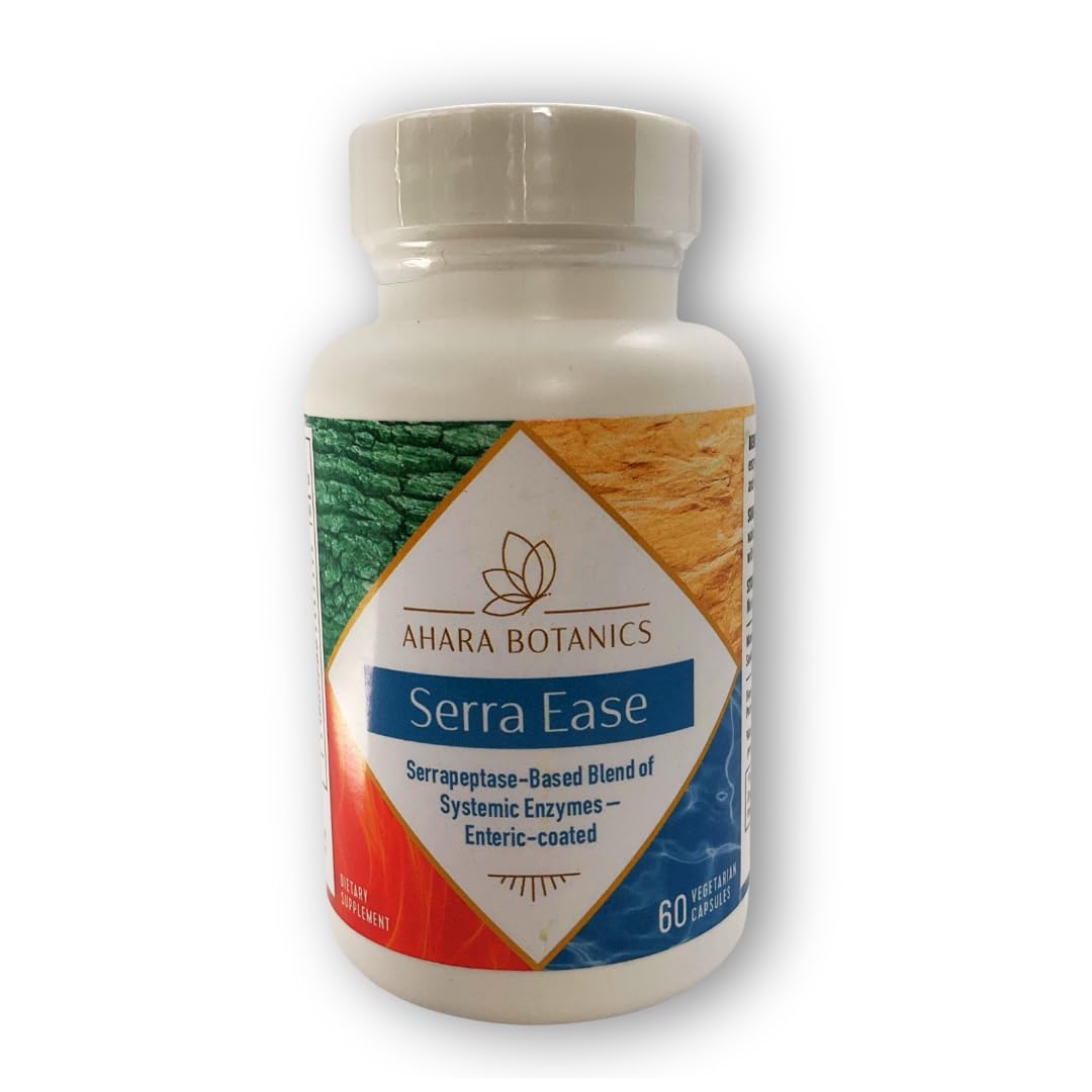 AHARA BOTANICS Serra Ease Systemic Enzyme Blend - 60 Capsules