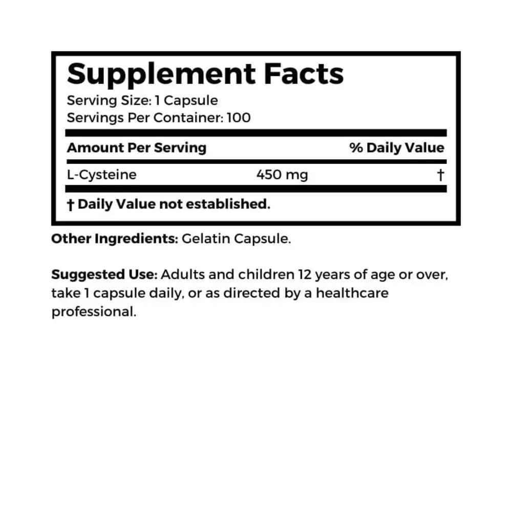 Dr Clark Cysteine Supplement 500mg - 100 Capsules - image 2