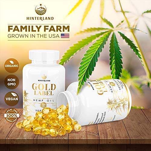 Hinterland Gold Label Hemp Oil 25mg - 30 Softgels - image 4