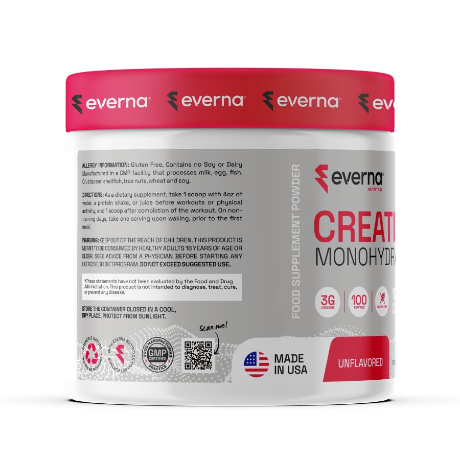 EVERNA Creatine Monohydrate 100% Pure Powder - 600g - image 5
