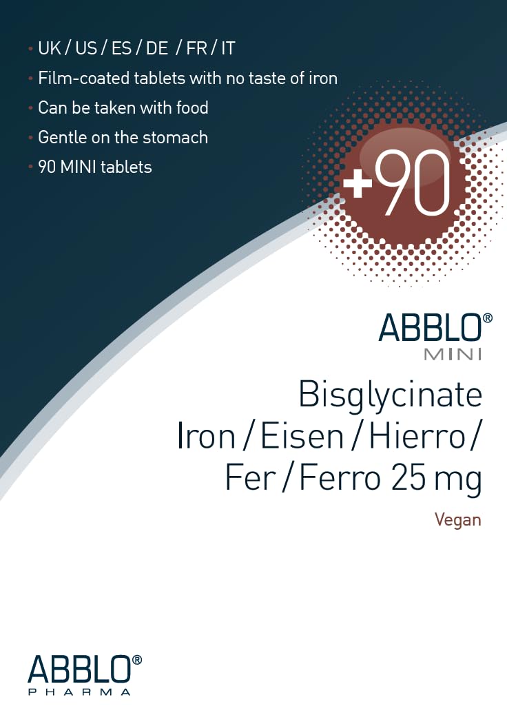 ABBLO Iron Bisglycinate 25mg Gentle Tablets - 90 Count - image 2