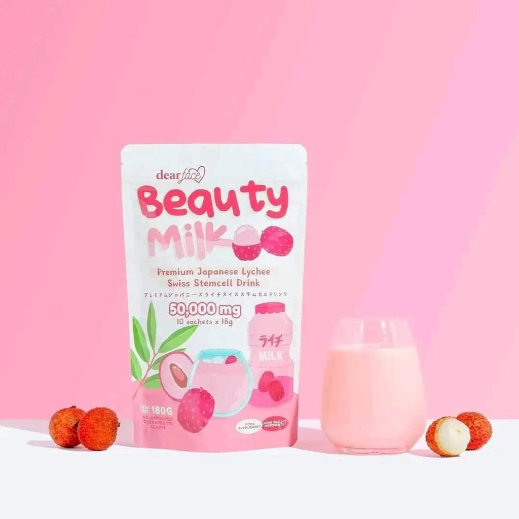 OLIKIUS Dear Face Beauty Milk Lychee Collagen Drink - 10 Sachets - image 2