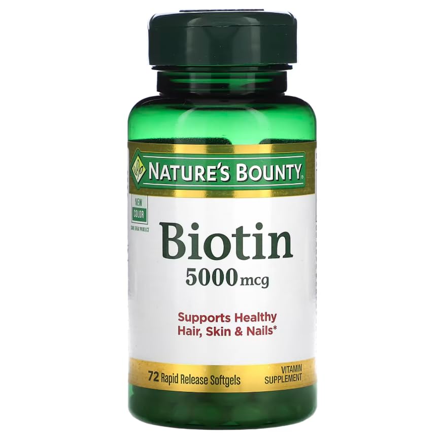 Nature's Bounty Biotin 5000 mcg Liquid Softgels - 360 Count - image 2