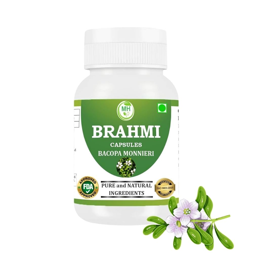 Morsan Healthcare Brahmi Bacopa Monnieri 500mg - 60 Vegetarian Capsules