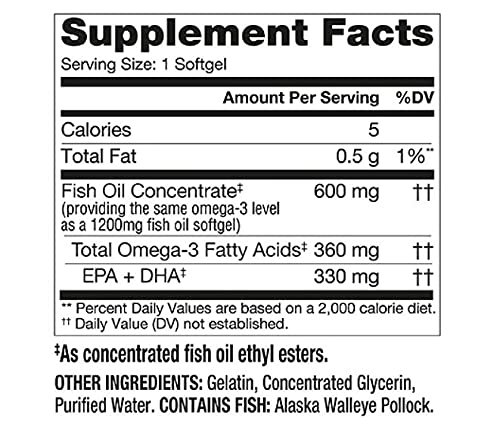 Pousutong Fish Oil 1200 mg Softgels - 200 Count - image 3