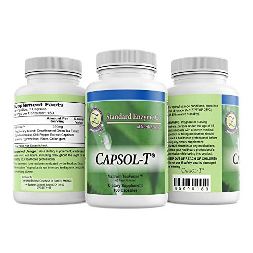 CAPSOL-T Food Based Supplement with Green Tea & Chili - 180 Capsules - image 4