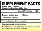 Biotech Nutritions Organic Mullein Leaf 1500 mg - 120 Vegetable Capsules - image 2