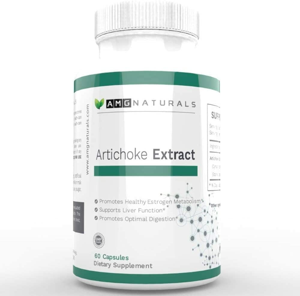 AMG Naturals Artichoke Extract Capsules Liver Support - 60 Capsules